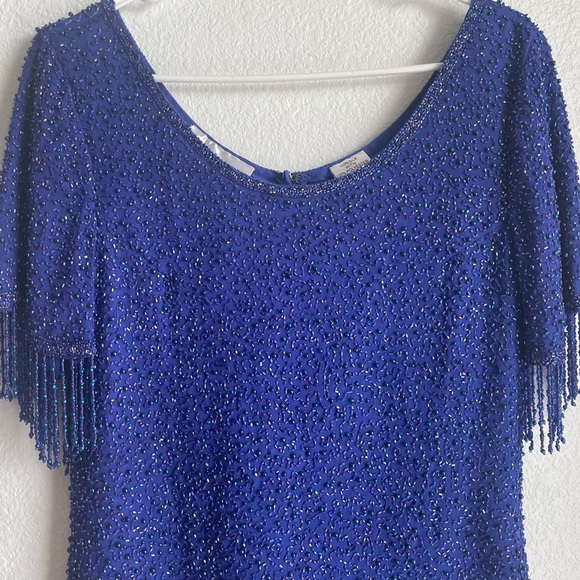 💙HAND BEADED VINTAGE TOP💙 - Picture 3 of 5